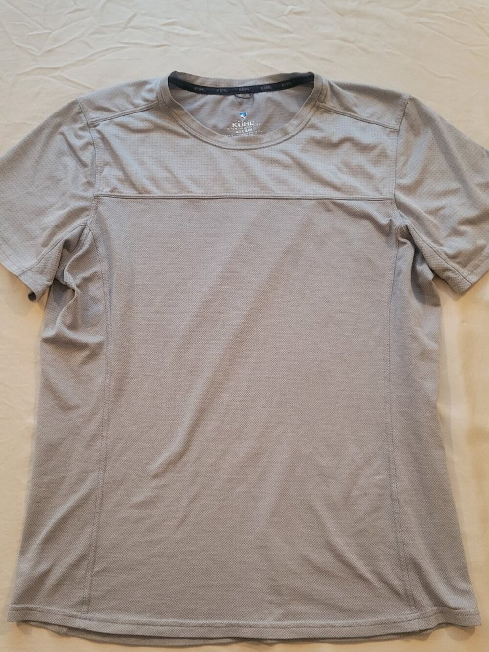 KUHL Gray Short Sleeve UPF Moisture-wicking Engineered Krew Hiking Gym Workout M